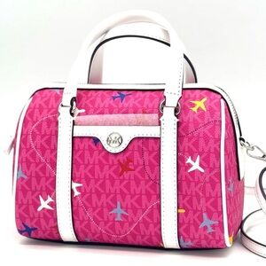 Michael Kors Small Travel Duffle Xbody Bag Dragon Fruit Multi